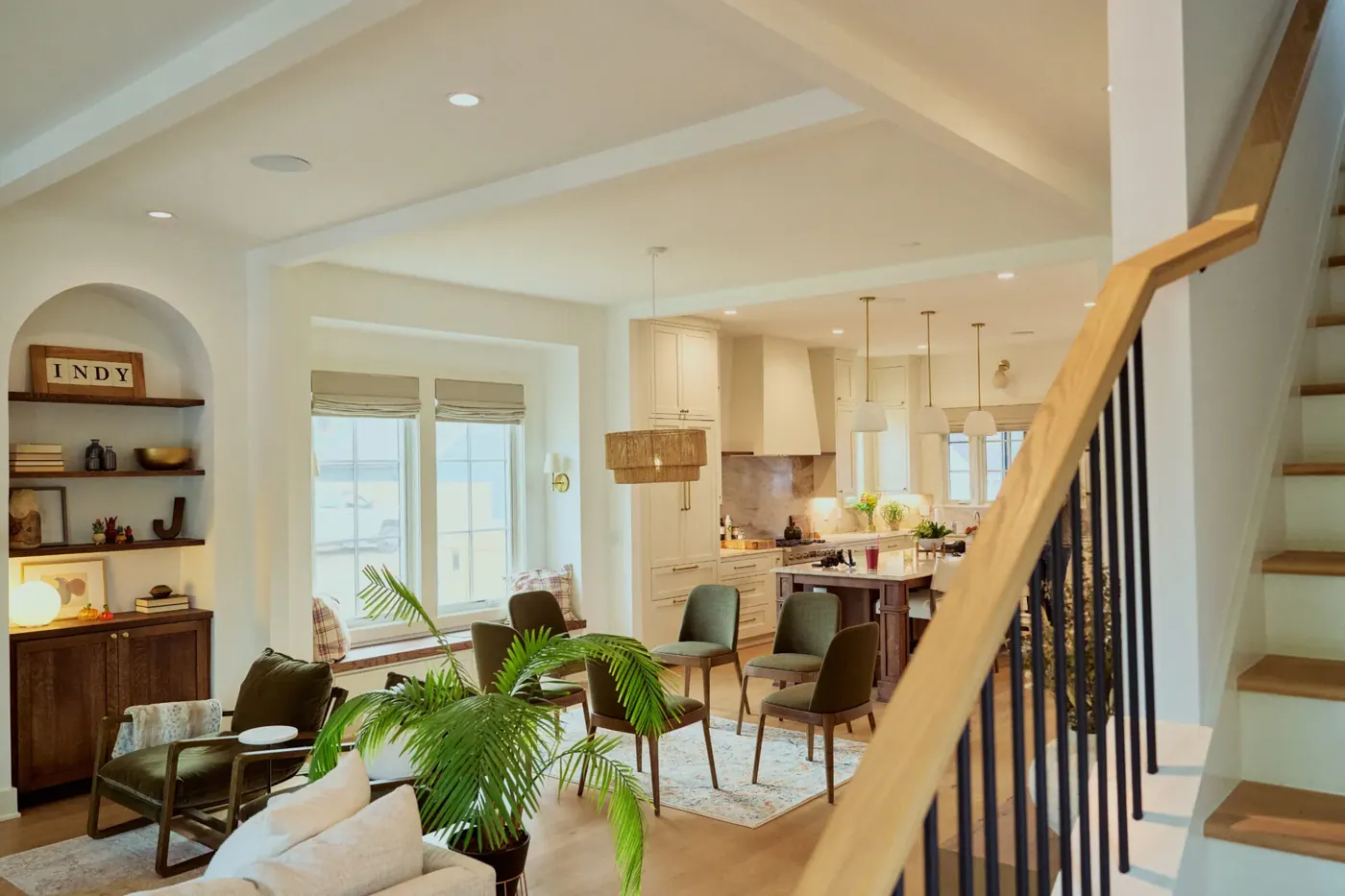 Cellular shades in a Franklin living room